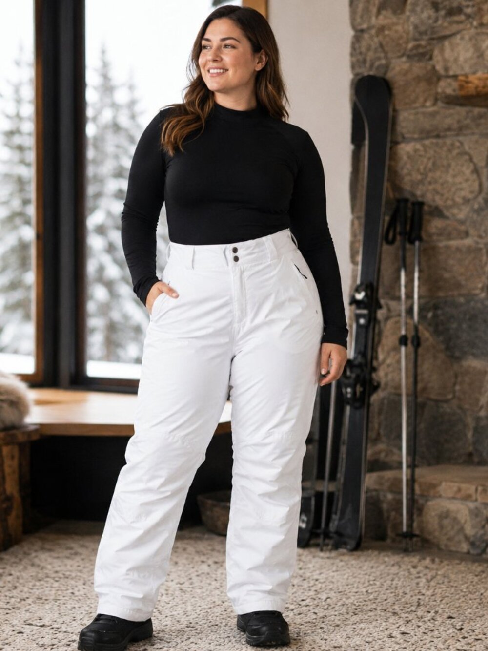 Columbia Women’s Bugaboo Omni-Tech White Snow Ski Pants Size 2X NWT